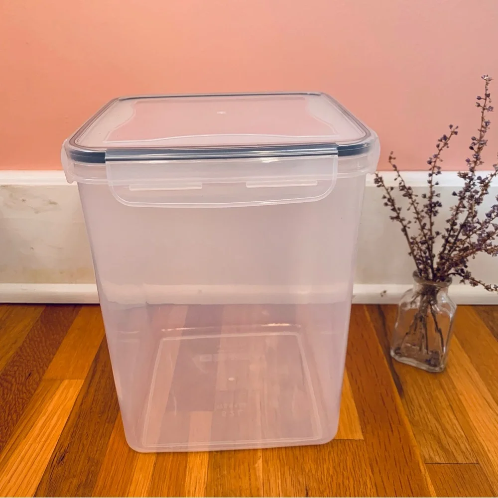 Clear Plastic Storage Container Sealing Snap Lid Food Grade
